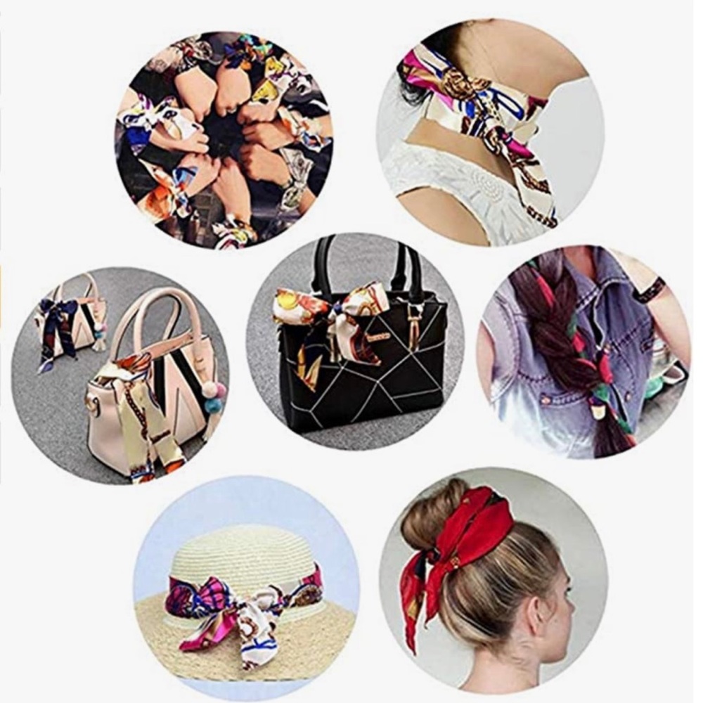 Two Thin Purse Scarves / Hair Bands / Scarves - #789 - Picture 4 of 6